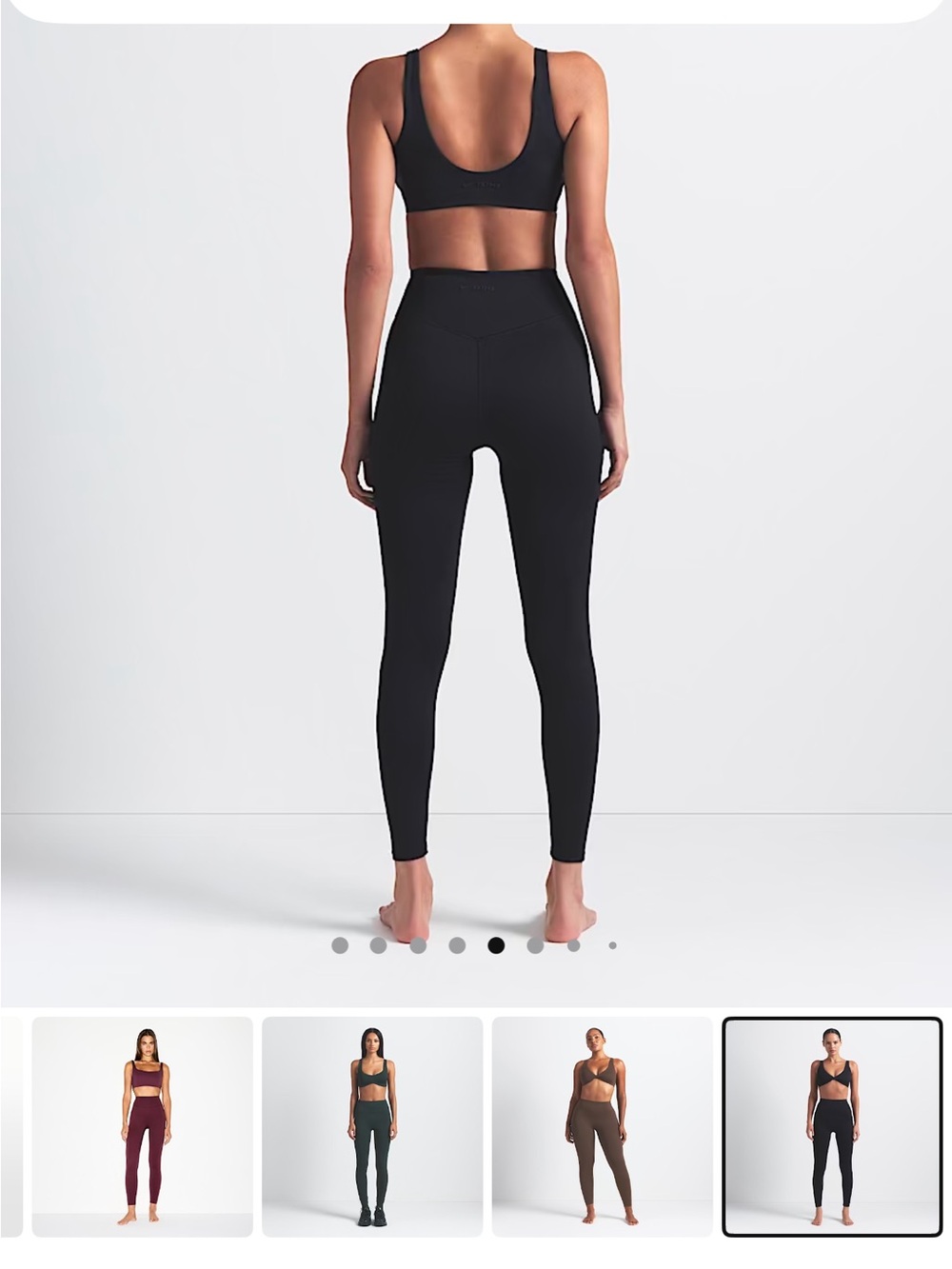SKIMS Black High-Waist Seamless Leggings